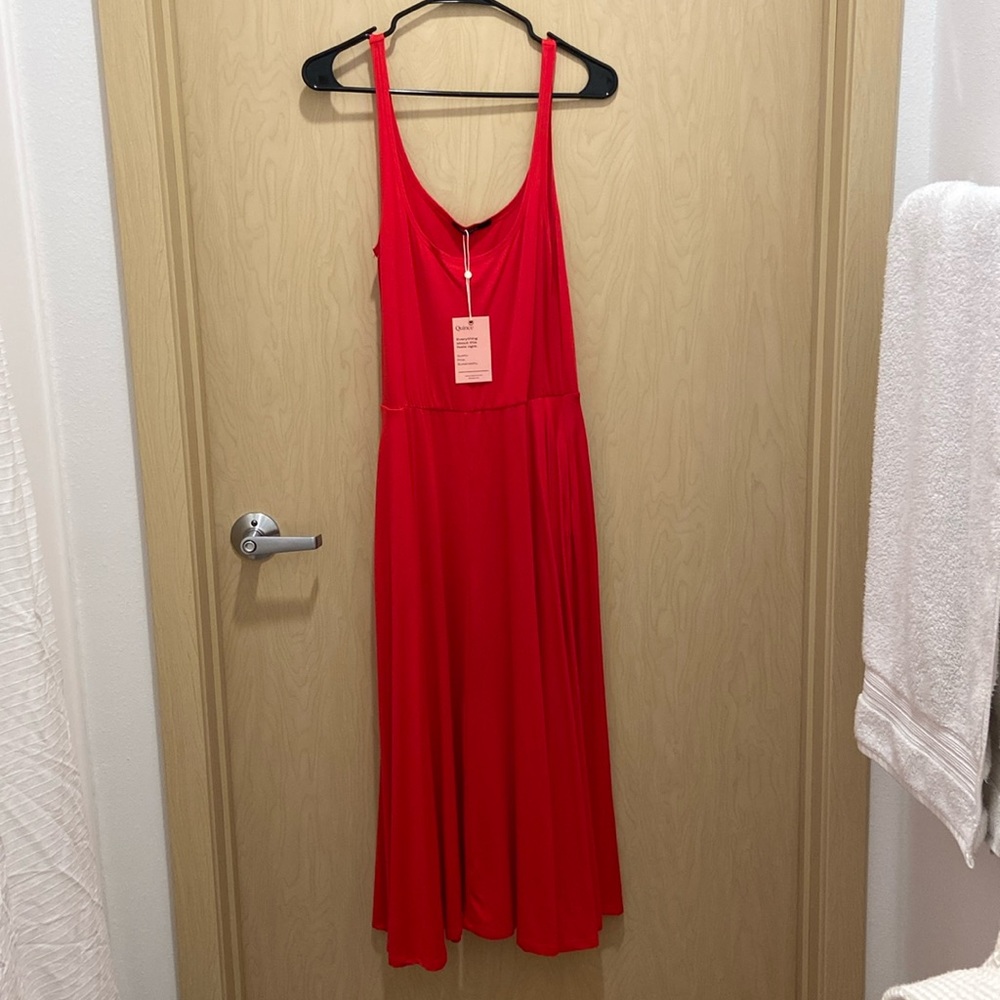 NWT Quince Tencel Jersey Fit & Flare Dress - M